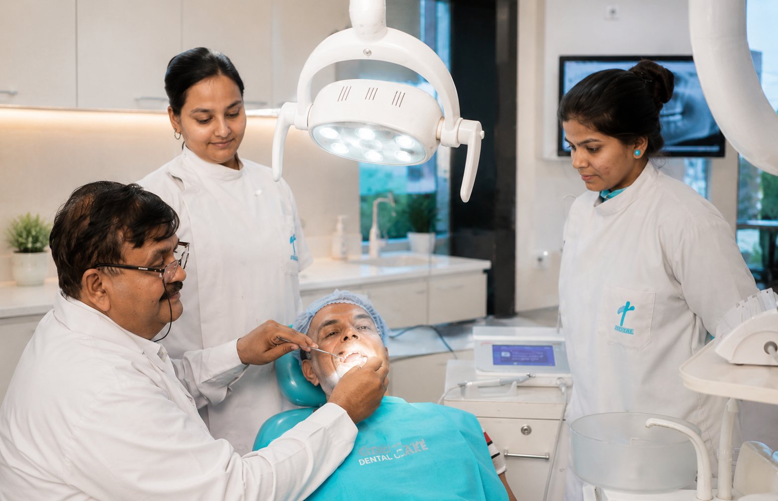 Dr. Kamlesh Badonia performing a dental procedure